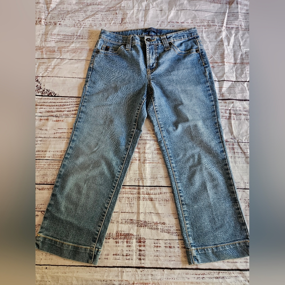 Vintage Jean Star Pedal Pushers Capri Jeans Y2K Low Rise Size 4
